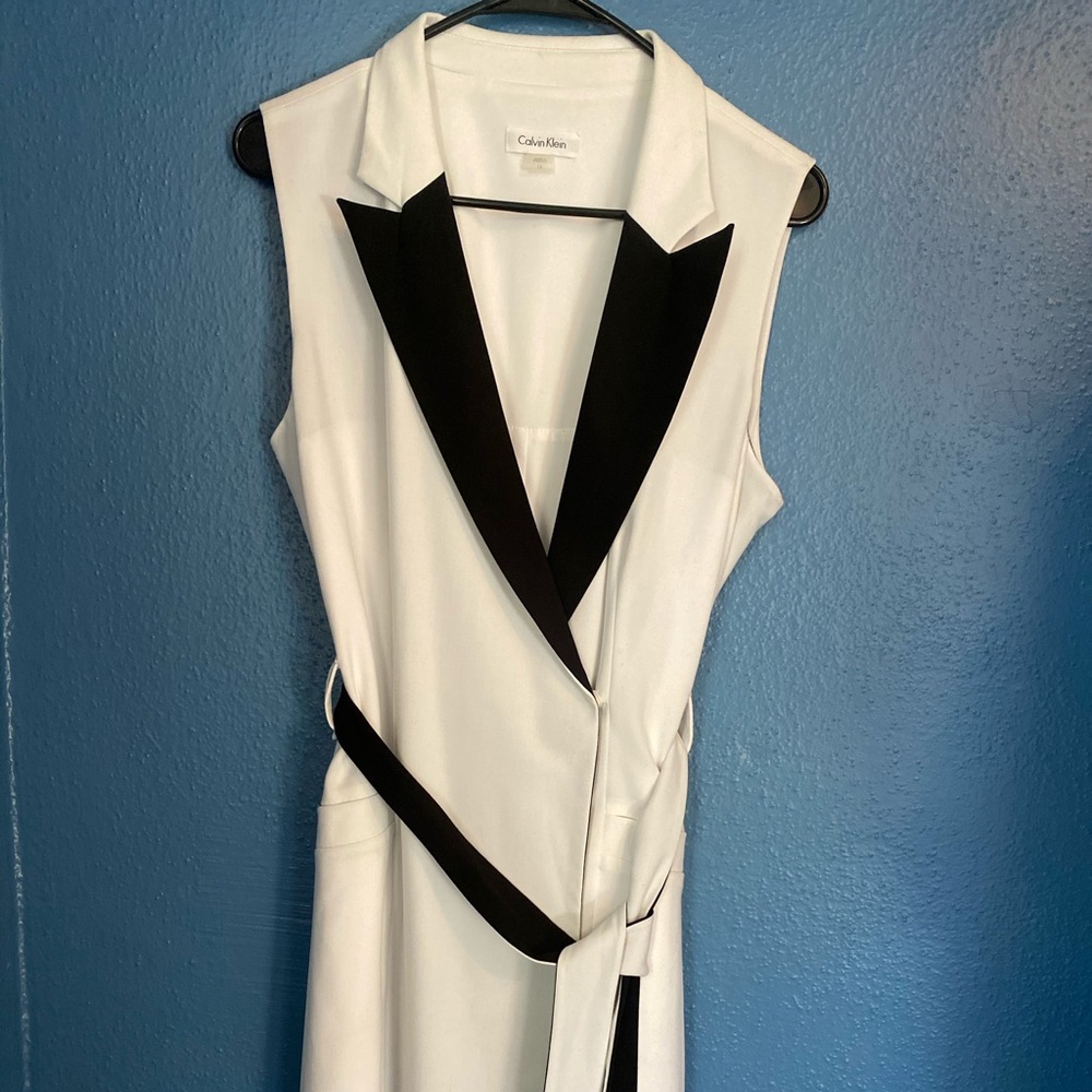 Calvin Klein Dress, black & white